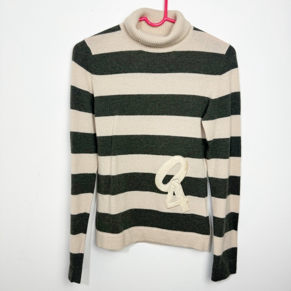 Karen Millen Wool Blend Turtleneck Sweater Size 1 "Small" Color Block Striped